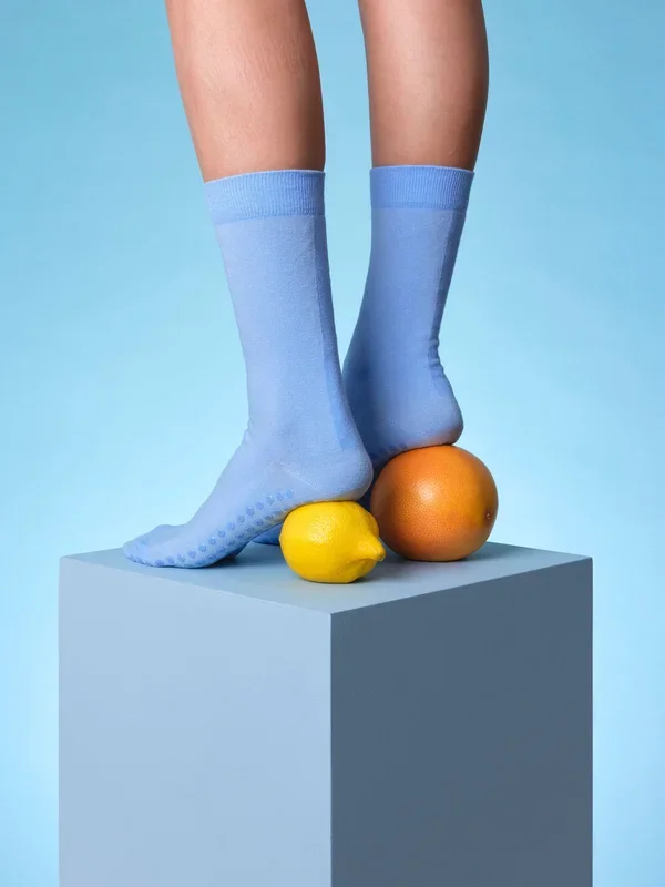 Colour Pop Hospital Socks Cornflower Blue