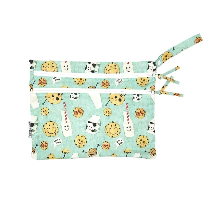 Cookies & Milk – Waterproof Wet Bag (for Mealtime, On-the-go, And More!)