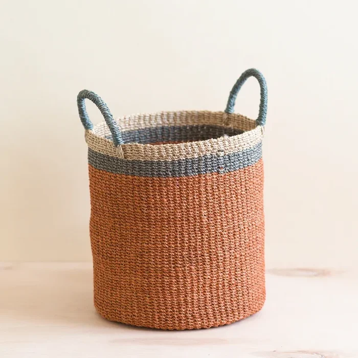 Coral Floor Basket With Handle – Floor Baskets | Likhâ
