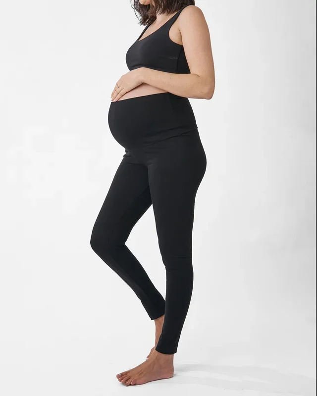 Cotton Maternity Legging in Black