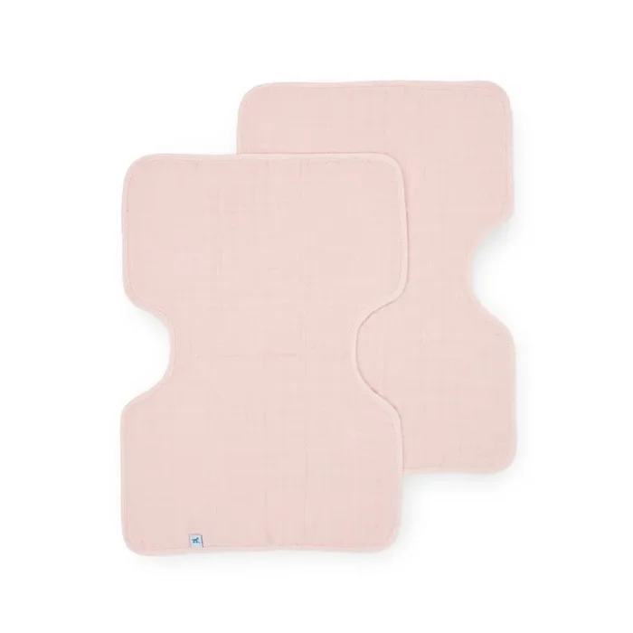 Cotton Muslin Burp Cloth 2 Pack – Light Pink