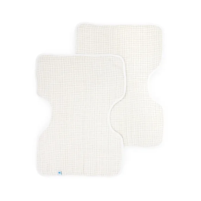 Cotton Muslin Burp Cloth 2 Pack – Tan Gingham