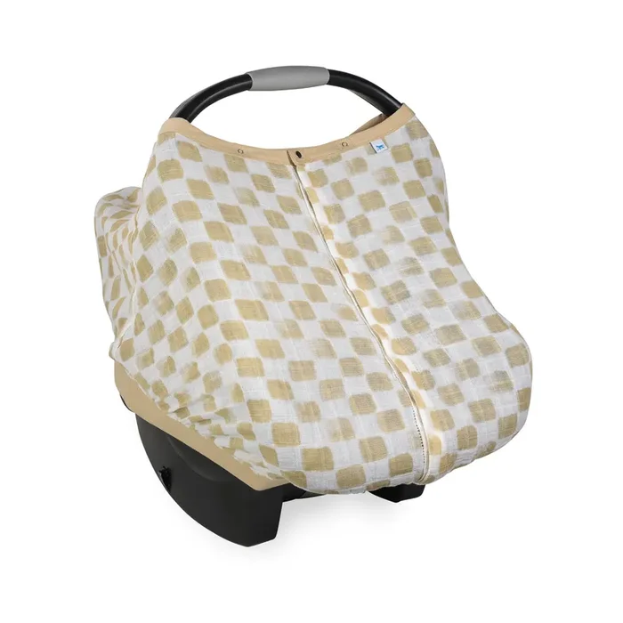 Cotton Muslin Car Seat Canopy – Adobe Checker