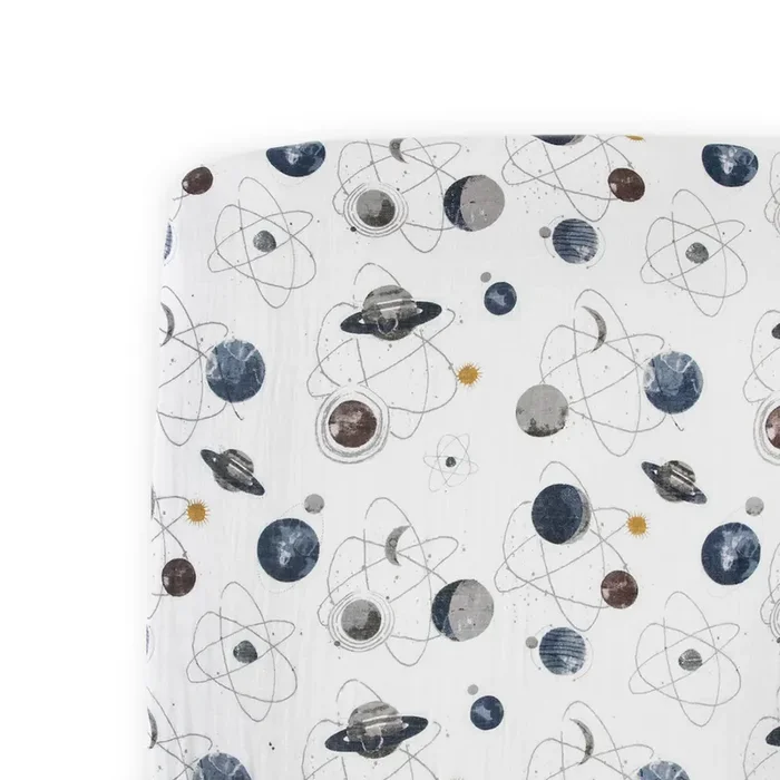 Cotton Muslin Crib Sheet – Planetary