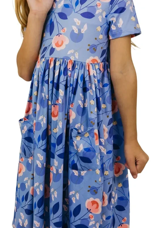Country Blooms S/s Pocket Twirl Dress