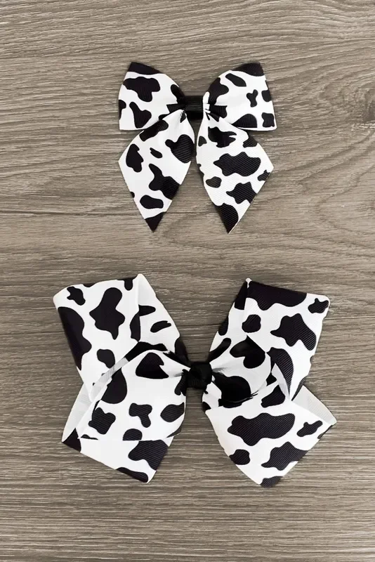Cow Print Bow