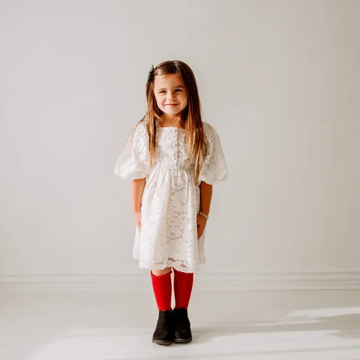 Cream Lace Christmas Girl’s Dress