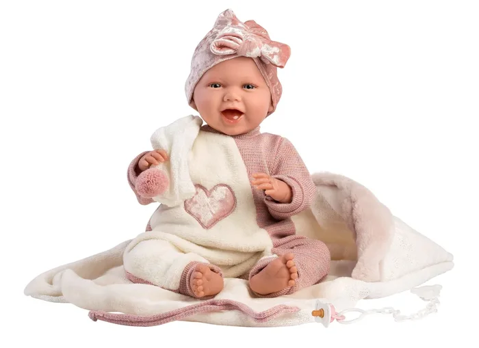 Crying Newborn Doll with Blanket | Soft Body 16.5 ” | Estella