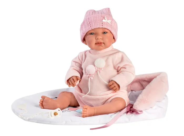 Crying Newborn Doll with Blanket | Soft Body 17.3 ” | Tiffany