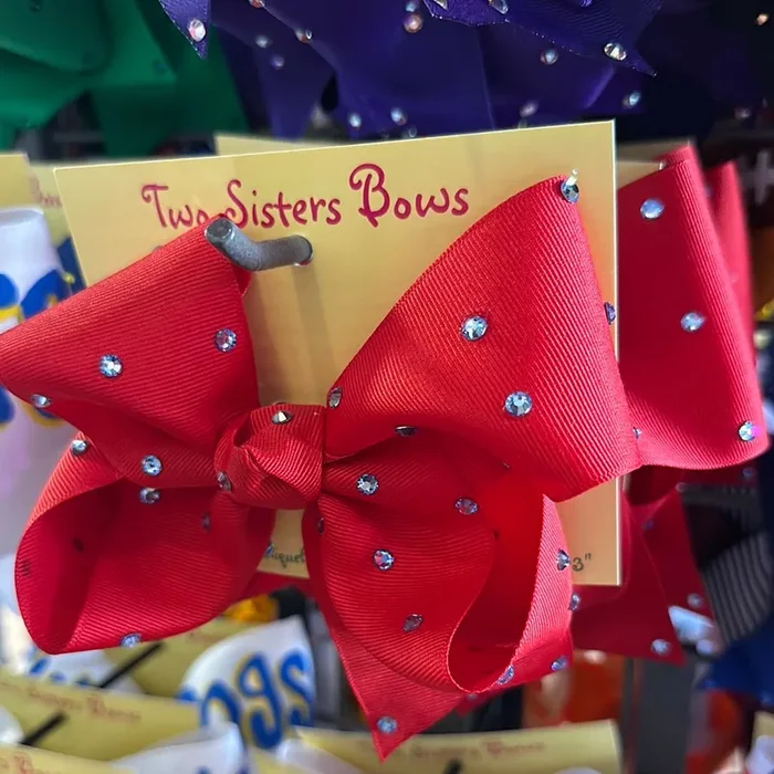 Crystal Bow red + baby blue
