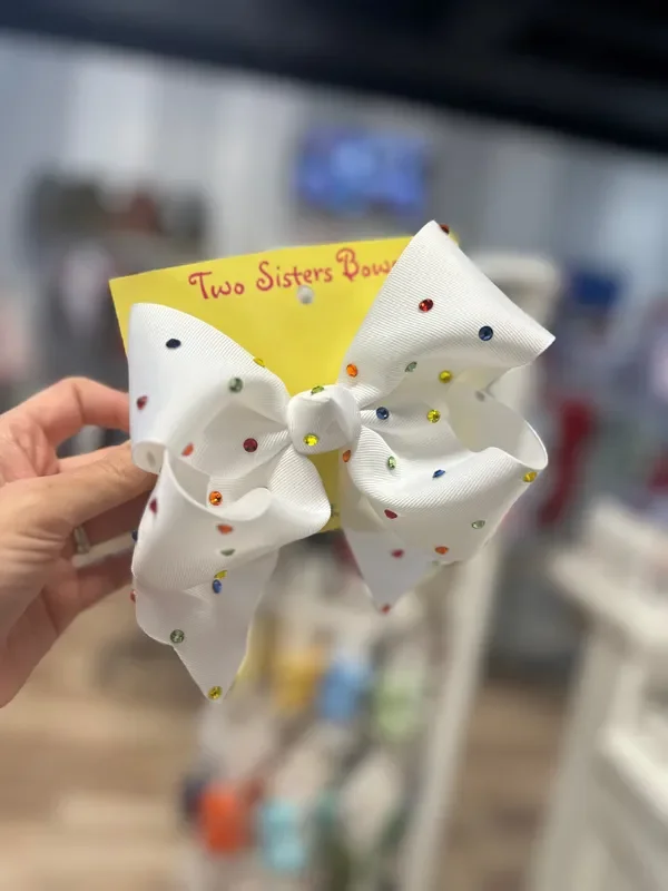 Crystal Bow white + w/ multi Crystals