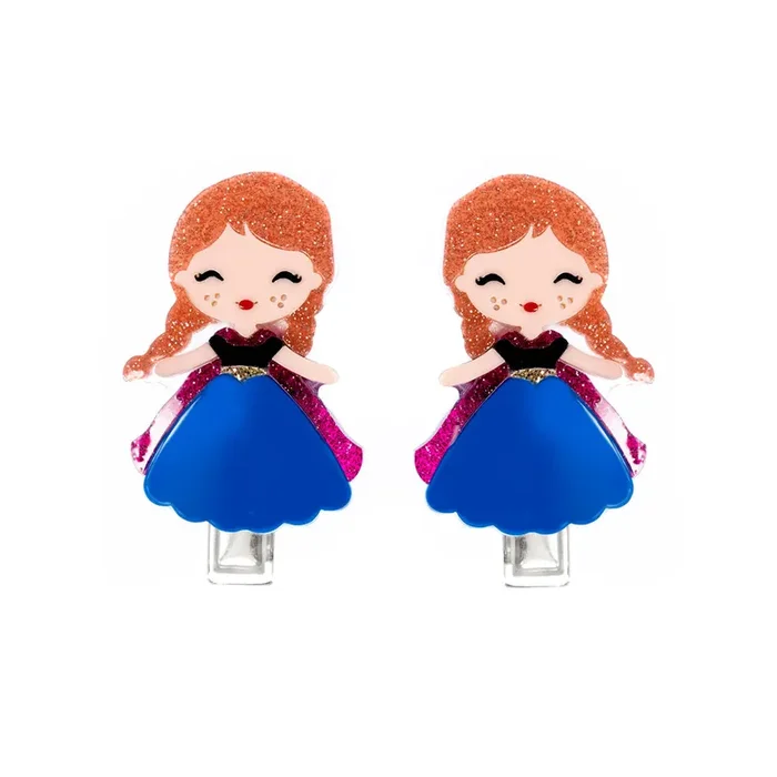 Cute Doll Dark Blue Dress Alligator Clips