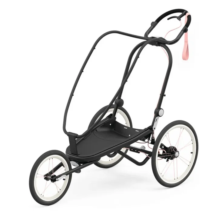 CYBEX Zeno Jogging Stroller Frame – Black with Pink details