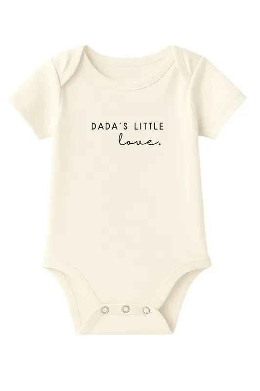 Dada’s Little Love Organic Cotton Baby Bodysuit Short Sleeve