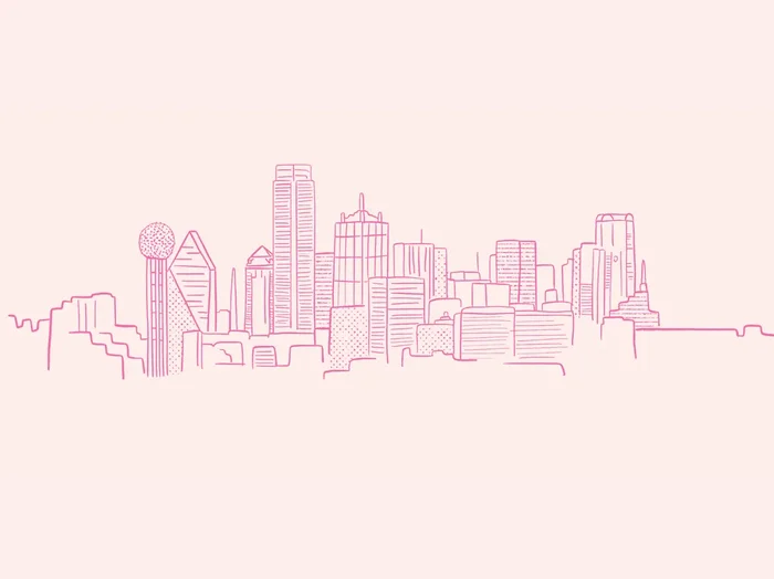 Dallas Skyline Poster – 16×12