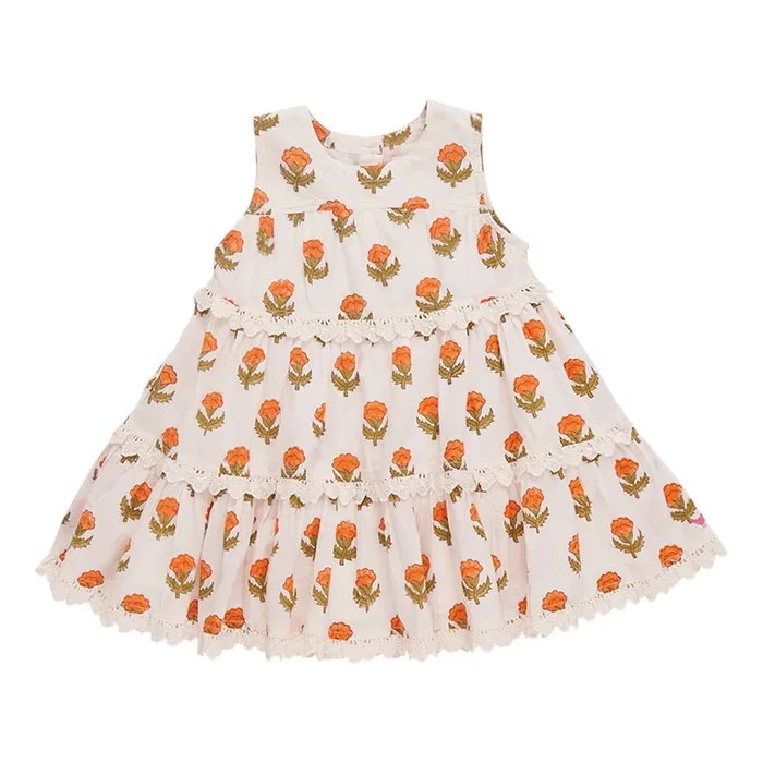 Daphne Dress | Small Orange Bud