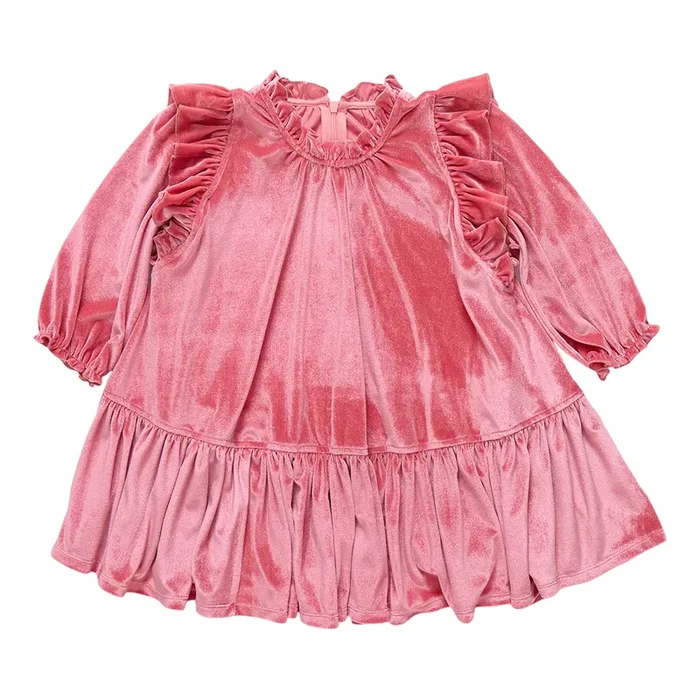 Desert Rose Velour Harper Dress