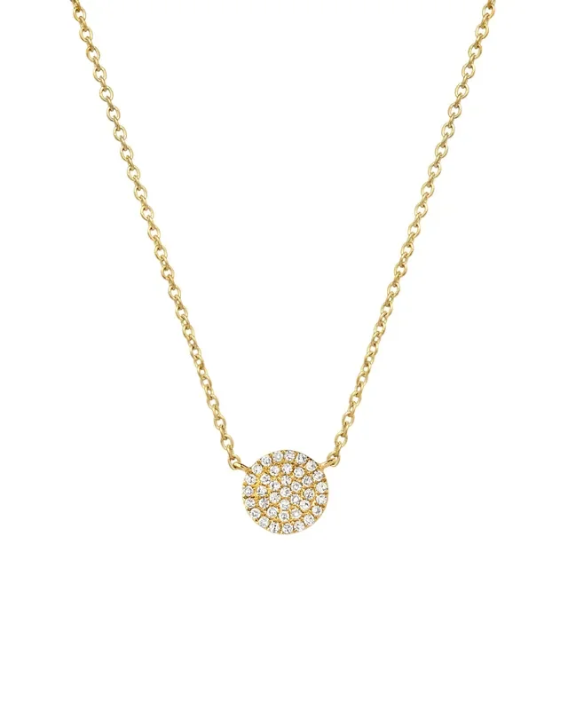 Diamond Disc Necklace