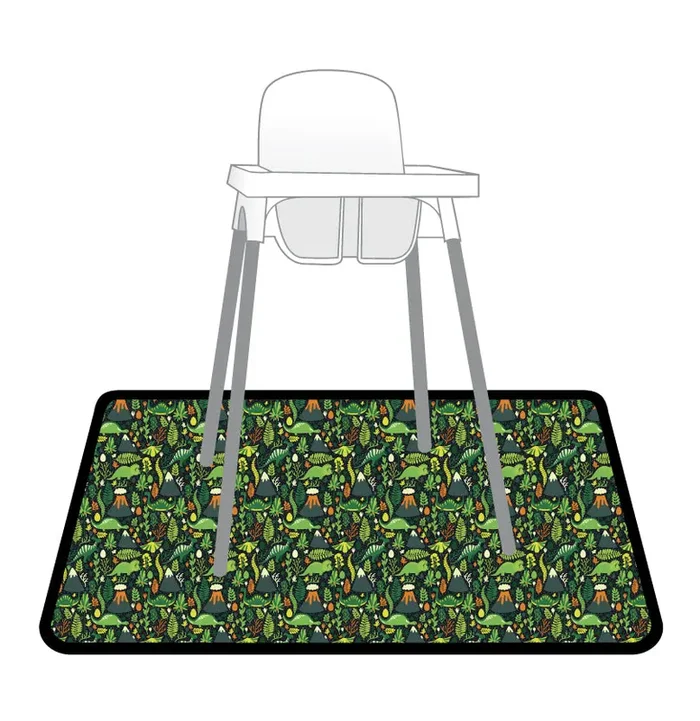 Dino Days Splash Mat – A Waterproof Catch-all For Highchair Spills And More!