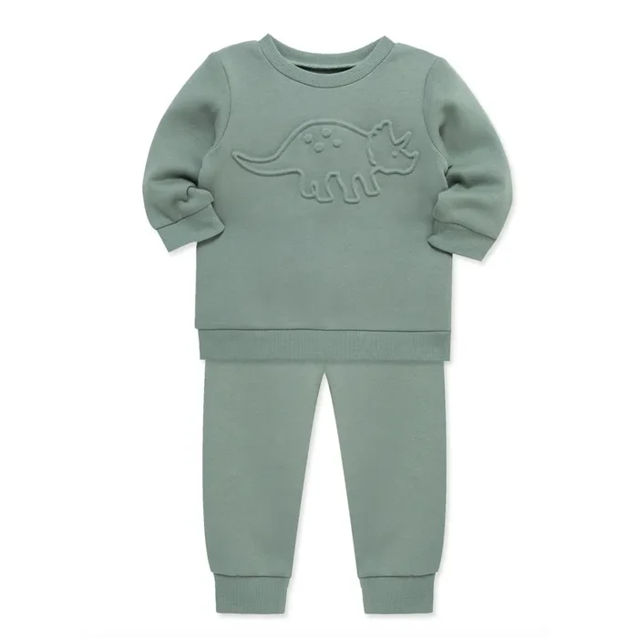 Dino Sweatshirt Set-Green