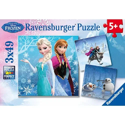 Disney’s Frozen Winter Adventures, 3 x 49pc Puzzles