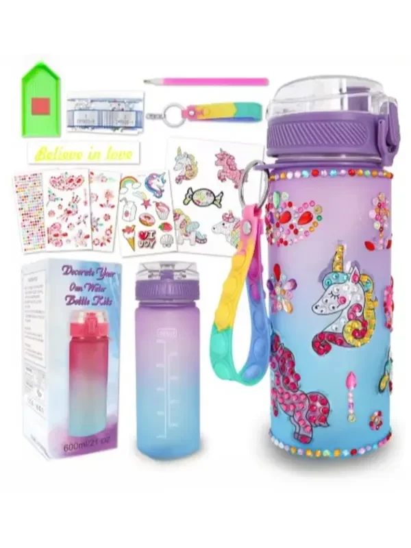 DIY Unicorn Water Bottle Craft Kit for Girls – Create, Decorate, and Stay Hydrated