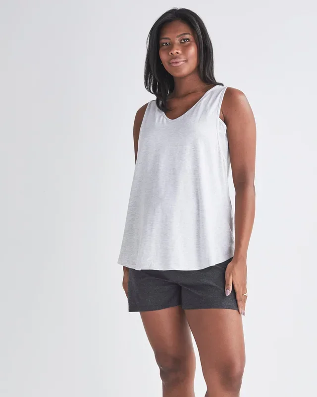 Diya Maternity/Nursing Bamboo Tank in Marl