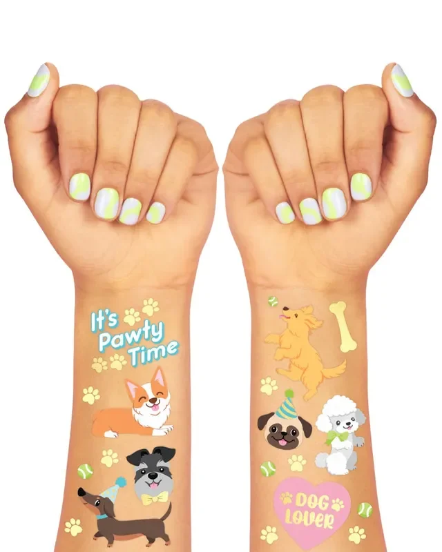 Dog Lover Tats – 44 Foil Temporary Tattoos