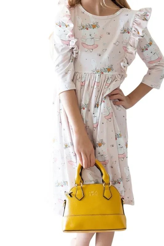 Don’t Worry, Be Hoppy Ruffle Twirl Dress