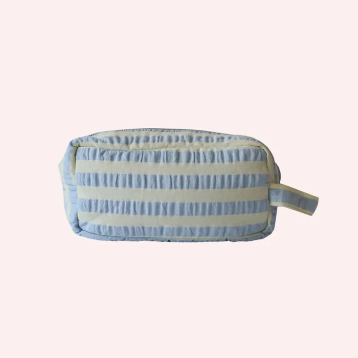 Dopp Kit – Butter Blue Seersucker