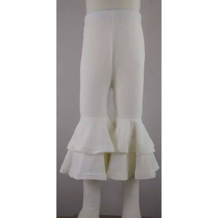DOUBLE RUFFLE CAPRI LEGGINGS