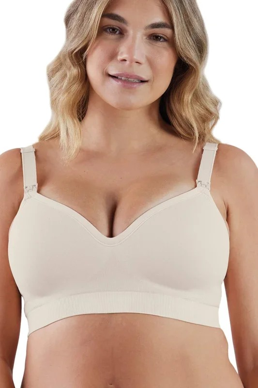 Eco Full Cup Plunge Nursing Bra ivory