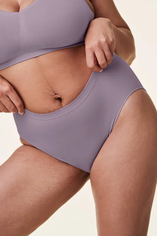 Eco High Rise Seamless Briefs lavender gray