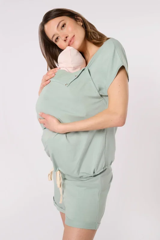 Eco Viscose Bonding and Nursing Pyjama Set Sage