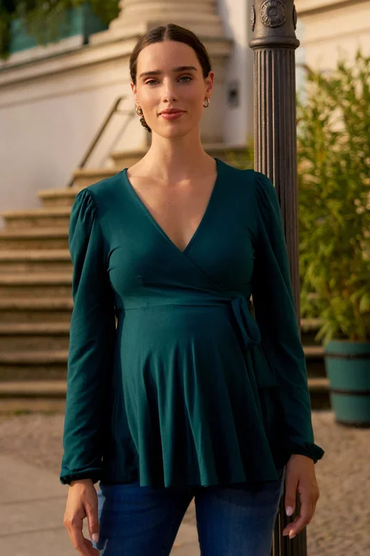 Eco Viscose Maternity and Nursing Wrap Tunic
