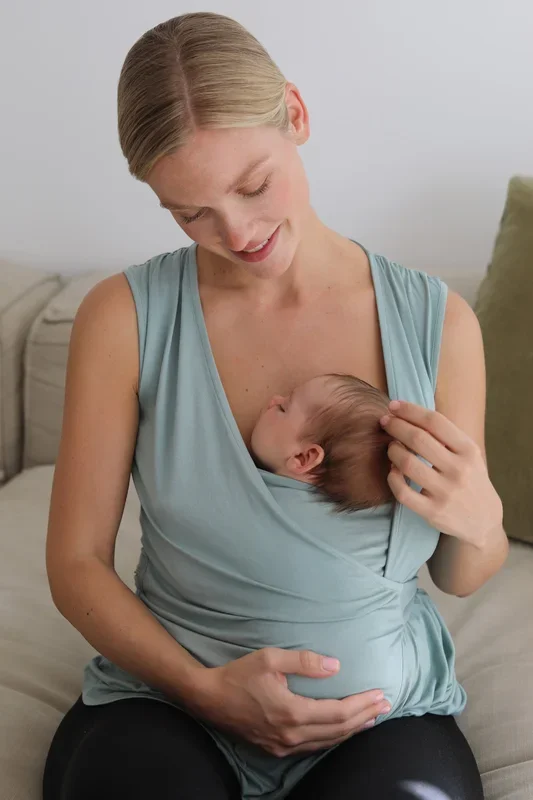 Eco Viskose Skin to Skin Baby Bonding Top salbei