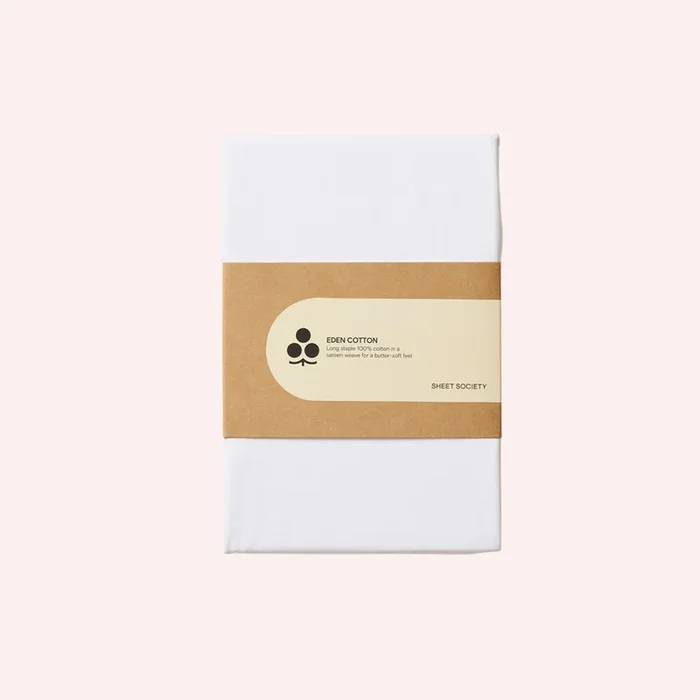 Eden Cotton Fitted Sheet – White