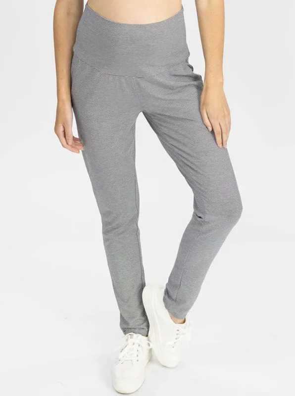 Eden Maternity lounge Pants in Thin Navy Stripes