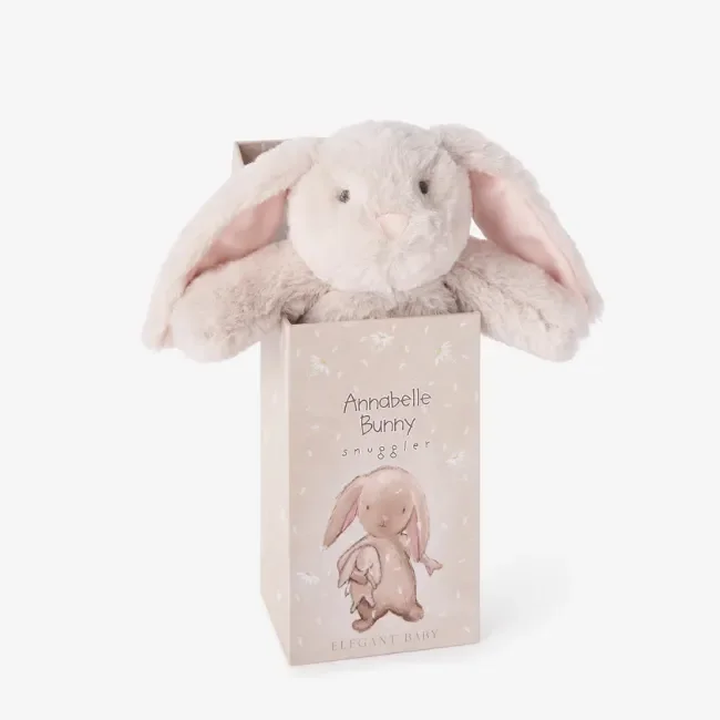 Elegant Baby Annabelle Bunny Snuggler Plush Security Blanket With Gift Box