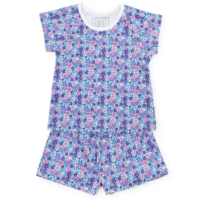 Emery Girls’ Short Set – Blackberry Floral