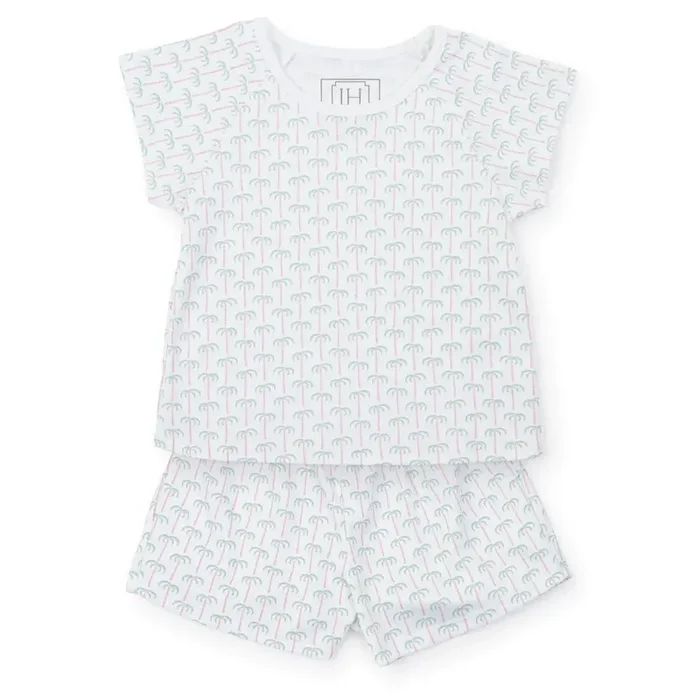 Emery Short Set pink pacific palms
