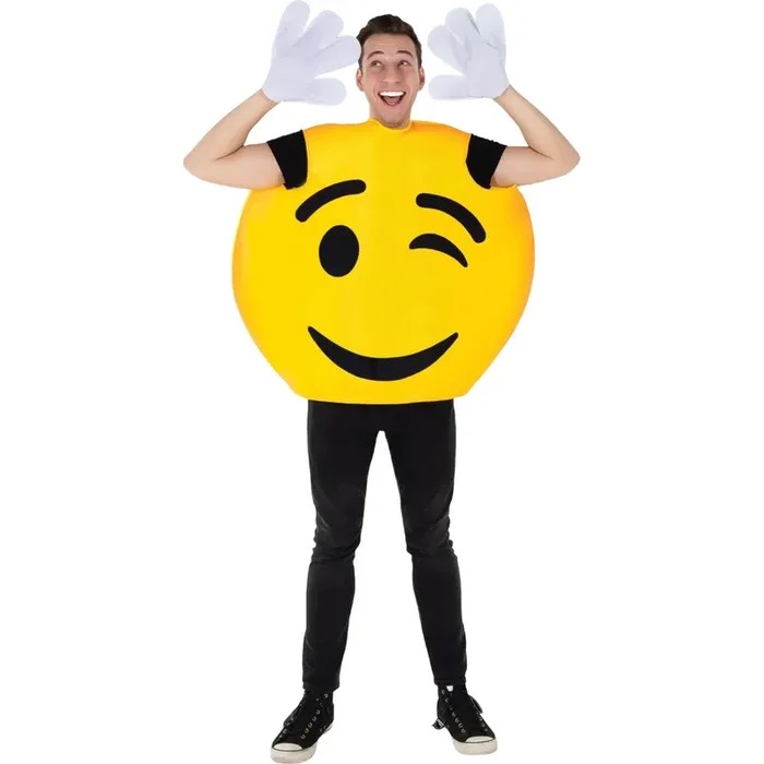 Emoji Wink Smiley Costume – Adults