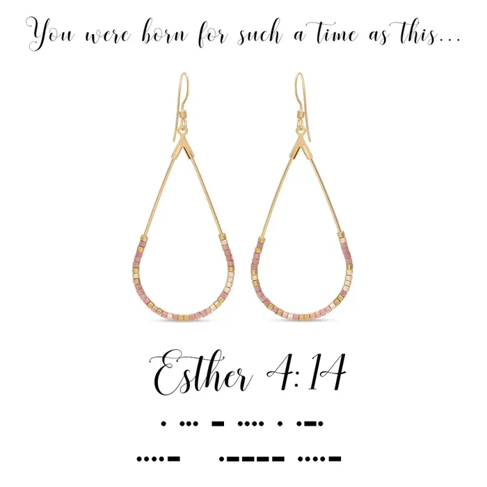 Esther 4:14 Dot & Dash Earrings