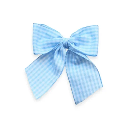 Eva’s House Gingham Sailor Bow- Baby Blue