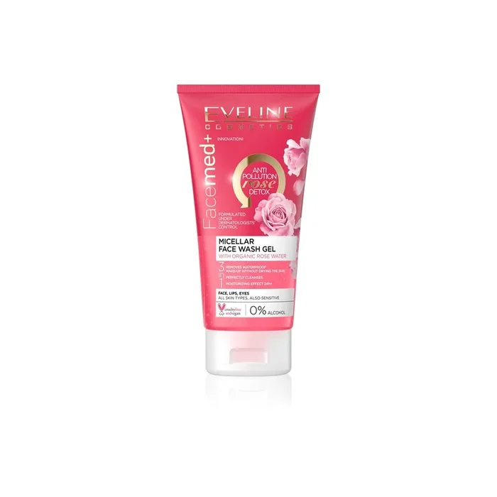 Eveline Facemed+ Purif Face Wash Gel W/Org Rose Water 150ml [F]
