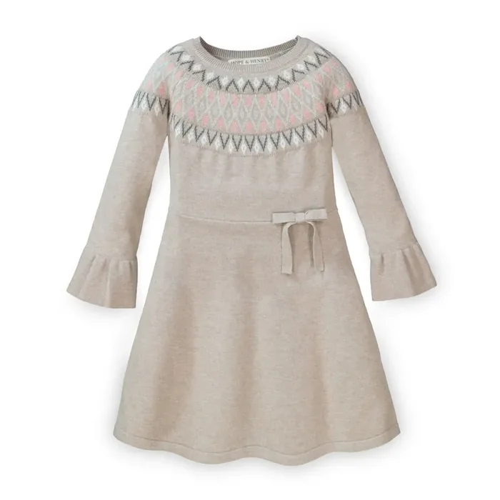 Fair Isle Fit And Flare Sweater Dress