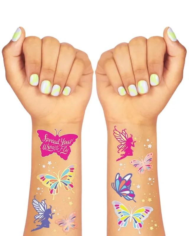 Fairy Flutter Tats – 34 Foil Temporary Tattoos