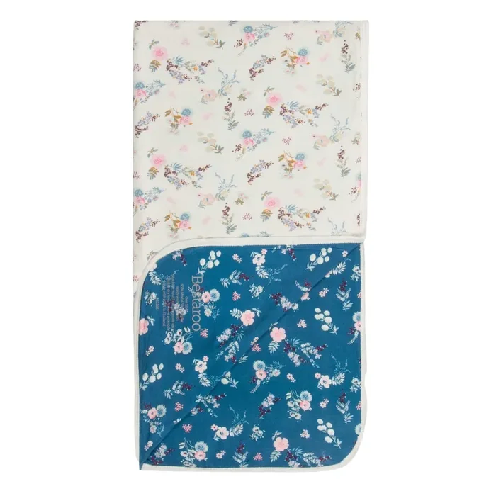 Fall Florals Cream?blue Swaddle
