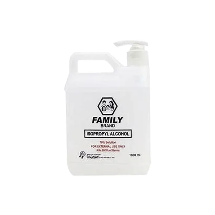 Family Rubbing Alcohol 70% W/ Pump 1000 ml