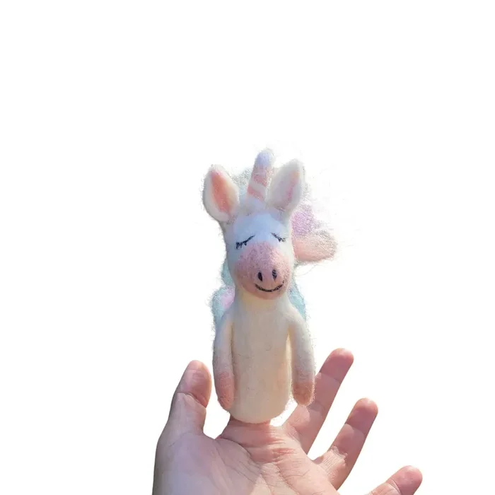 Felt Finger Puppet – Pastel Unicorn